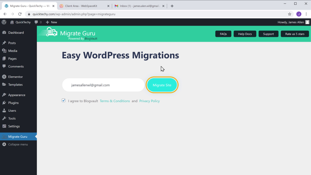 How to Migrate WordPress Site to New Host - Migrate Site